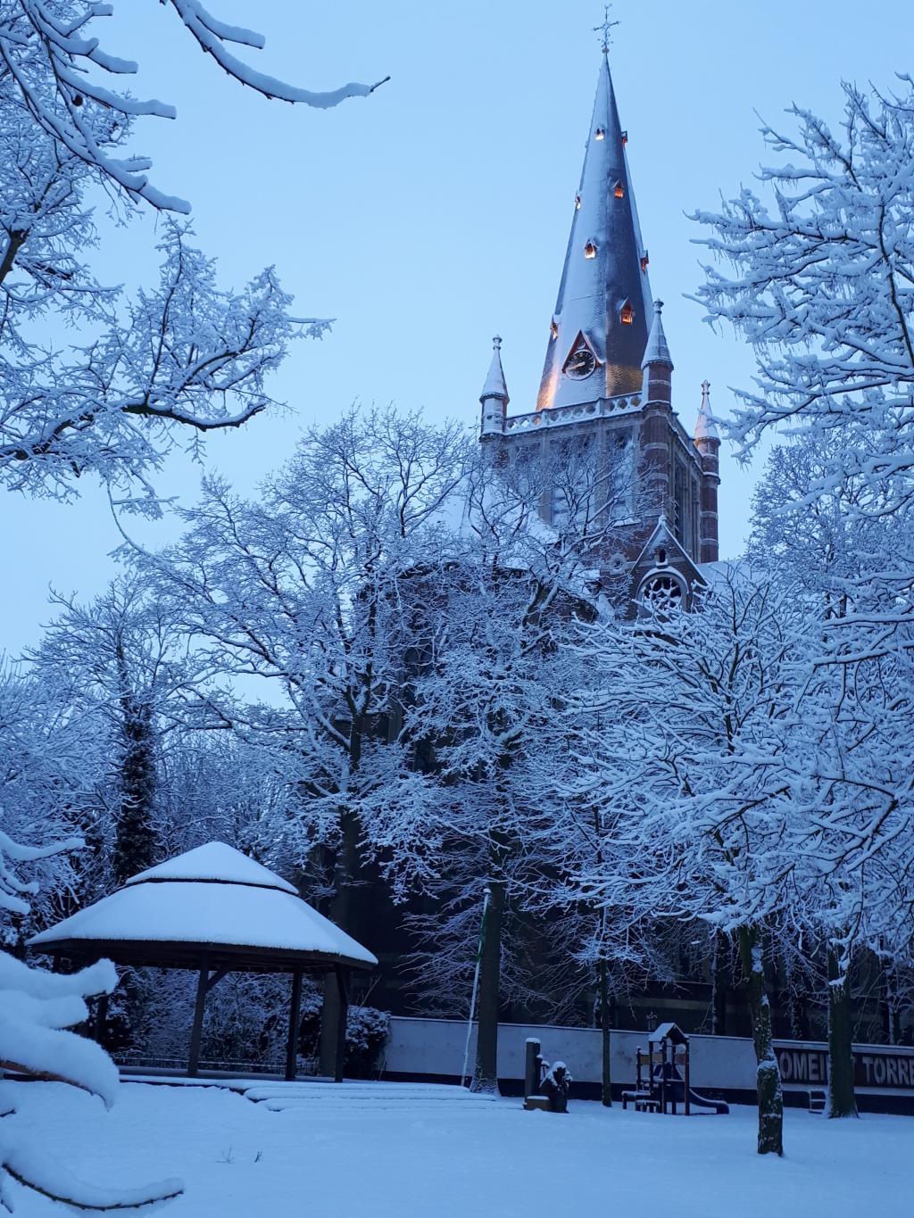 Moorslede in de sneeuw