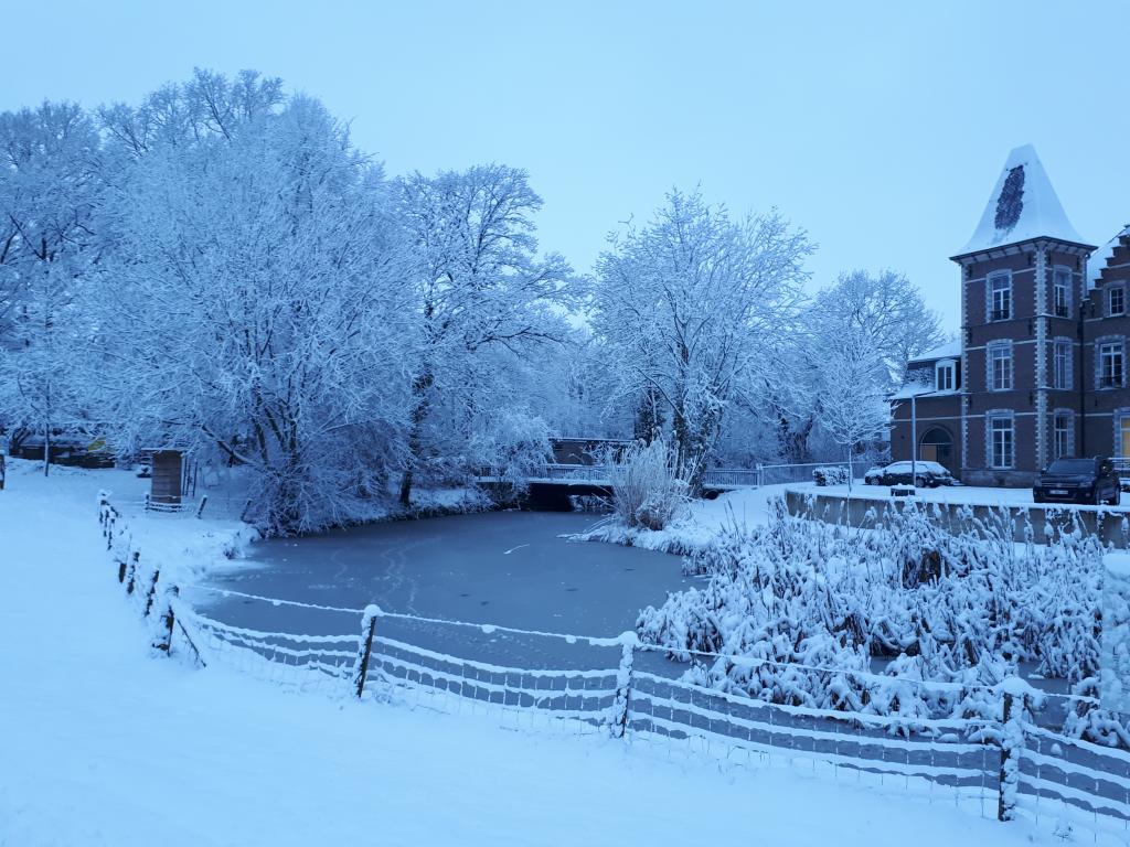 Moorslede in de sneeuw