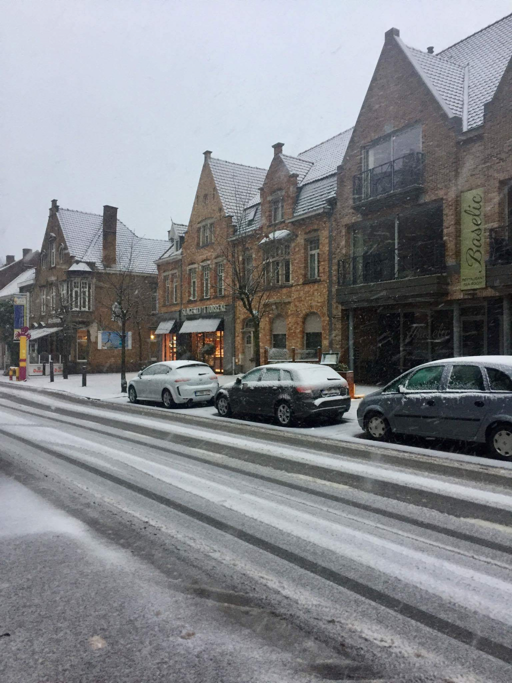 Moorslede in de sneeuw