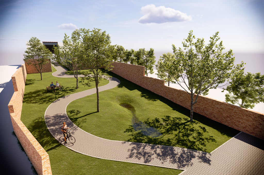 Simulatie nieuwe gemeentepark - 3DWORX