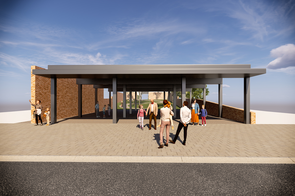 Simulatie nieuwe gemeentepark Marktstraat - 3DWORX