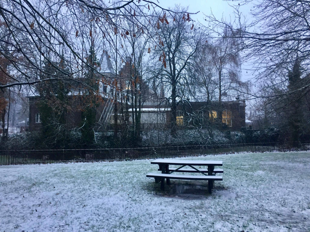 Moorslede in de sneeuw