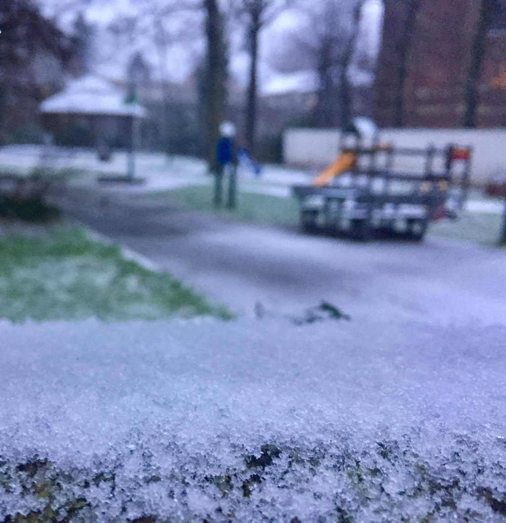 Moorslede in de sneeuw