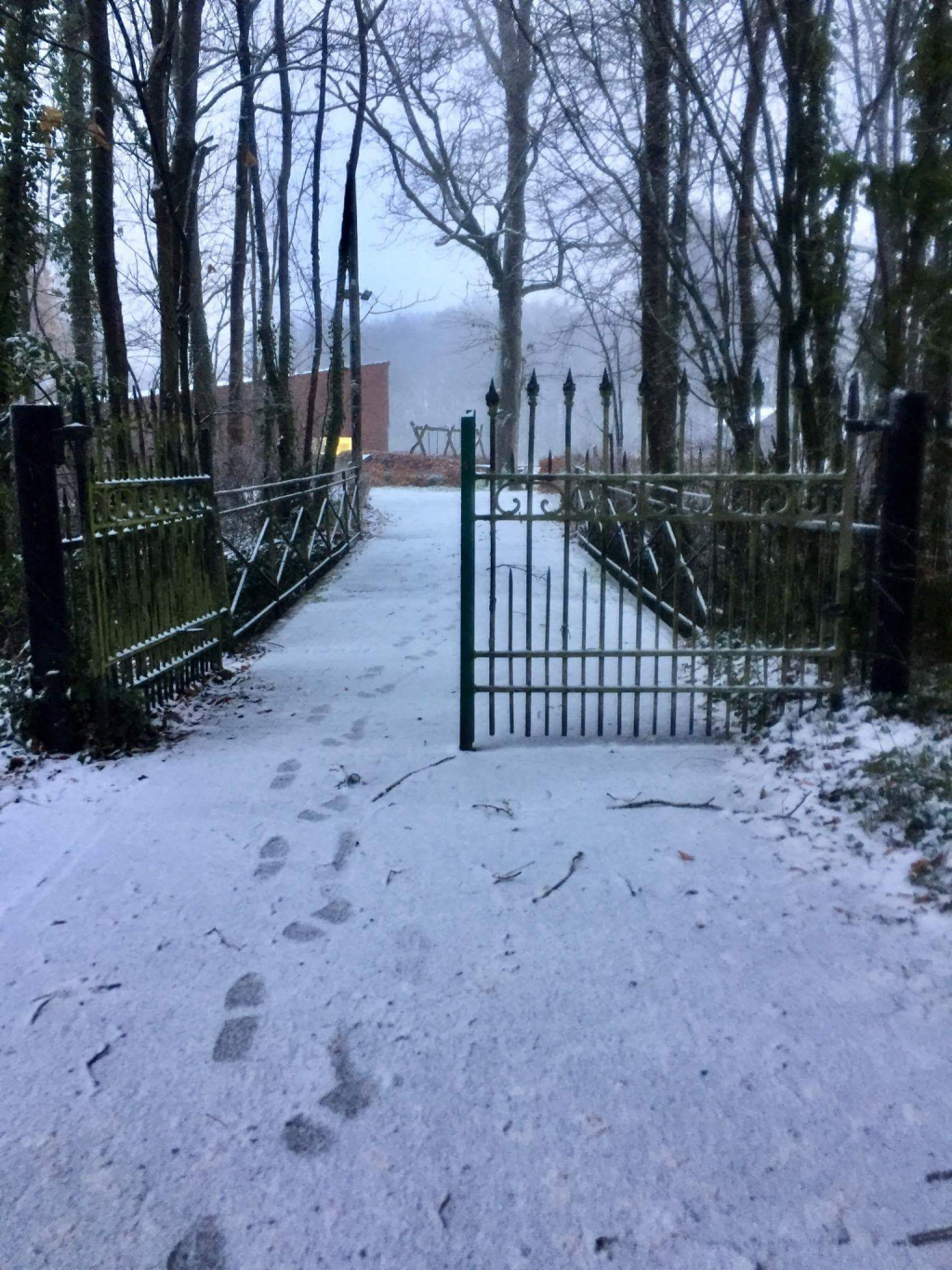 Moorslede in de sneeuw