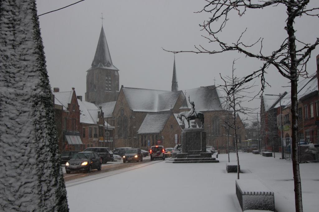 Moorslede in de sneeuw