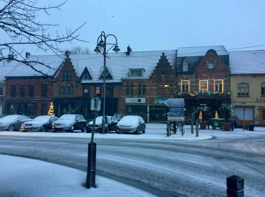 Moorslede in de sneeuw