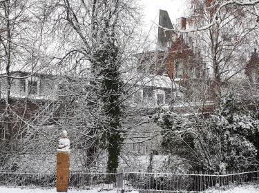 Moorslede in de sneeuw