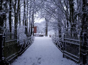 Moorslede in de sneeuw