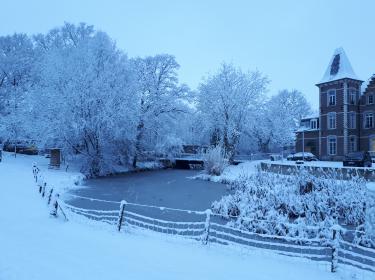 Moorslede in de sneeuw