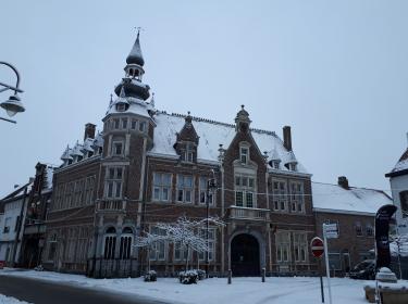 Moorslede in de sneeuw