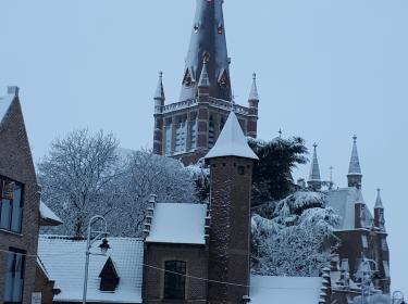 Moorslede in de sneeuw