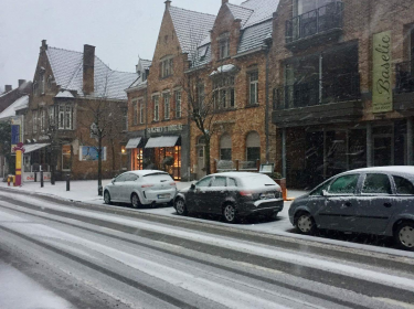 Moorslede in de sneeuw