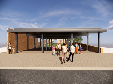 Simulatie nieuwe gemeentepark Marktstraat - 3DWORX