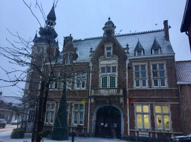 Moorslede in de sneeuw