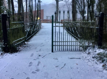 Moorslede in de sneeuw