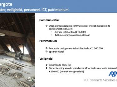 Patrimonium, communicatie, veiligheid