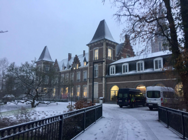 Moorslede in de sneeuw