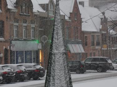 Moorslede in de sneeuw