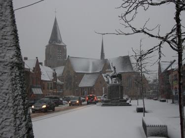 Moorslede in de sneeuw