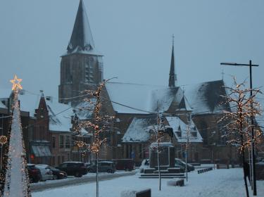 Moorslede in de sneeuw