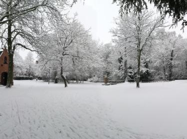 Moorslede in de sneeuw